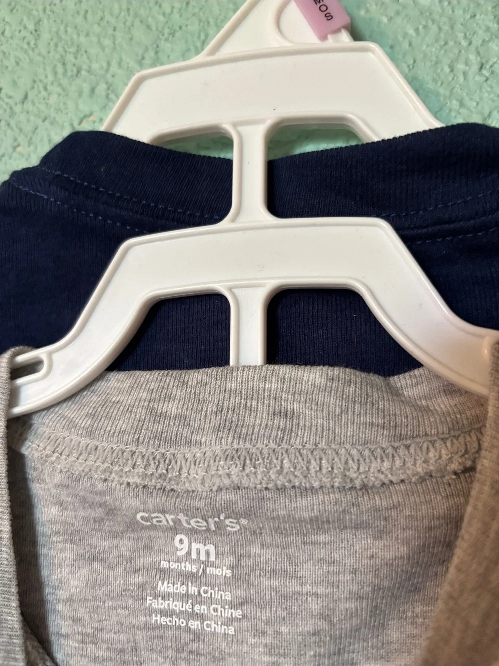 🆕 Carter's 3 Piece Navy 'Hi Five Me!' Baby Shorts and Shirts Set, 9 mos - NWT
